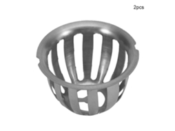 Conjunto de 2 Ralos Redondos Anti entupimento em Aço Inoxidável para Telhado e Piso, para Jardim e Varanda, 75 Mm AQUAFORGE