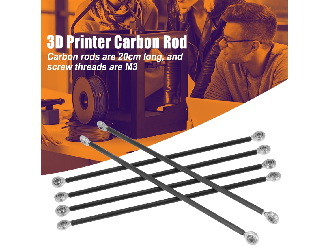 Laxiscreed Kit Com 6 Braços De 20cm Em Fibra De Carbono Para Impressoras 3d
