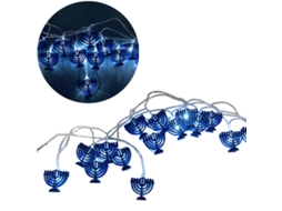 Luzes De Led Para Hanukkah 3m 20 Luminárias 9 Velas A Pilhas