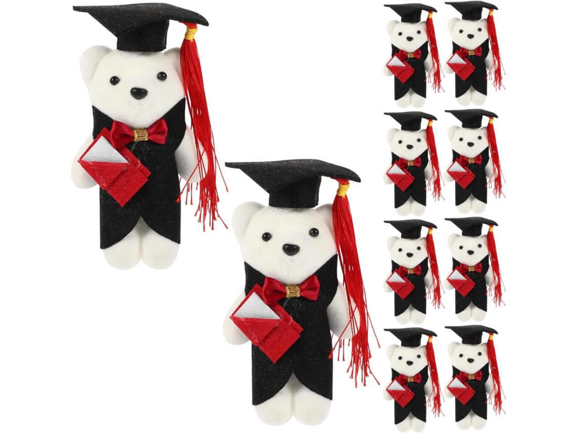 10 Mini Ursos De Formatura Turma 2026, Bichinhos Pelúcia Com Chapéu