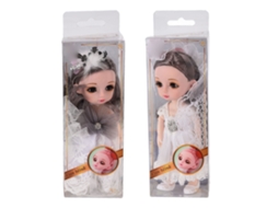 2 Peças De Boneca Menina De 6,7 Polegadas Com Articulações Móveis, Vestido Exquisito, Presente De Aniversário Bonito