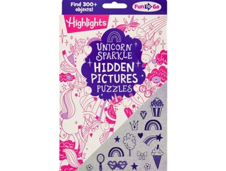 Livro Unicorn Sparkle Hidden Pictures Puzzles de Highlights (Inglês)