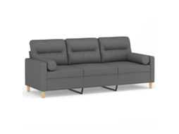 3-seater Sofa, 3-seater Sofas Vidaxl Cinzeto Tecido (n/a)
