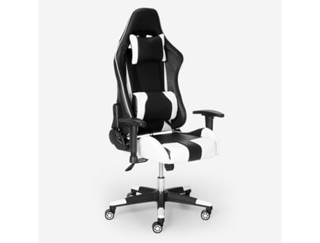 Cadeira ergonômica para jogos de escritório com almofadas de apoio de braço ajustáveis Adelaide