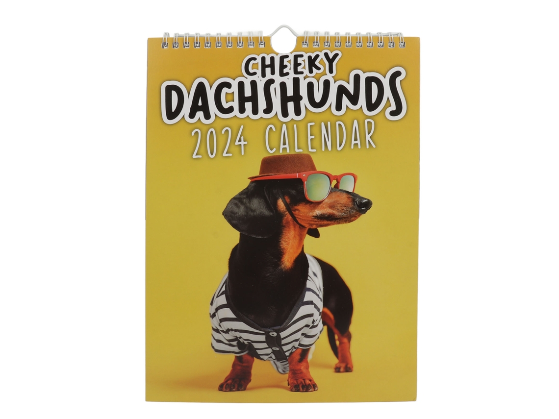 Calendário De Parede Cachorro 2024 Bloco De Escrita Imagens Bonitas Divertido Para Sala Escritório