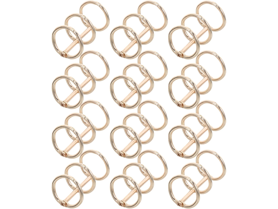 Conjunto de 20 elos de corrente de metal, elos de corrente Ferro com clipes circulares, correntes, pastas e acessórios.