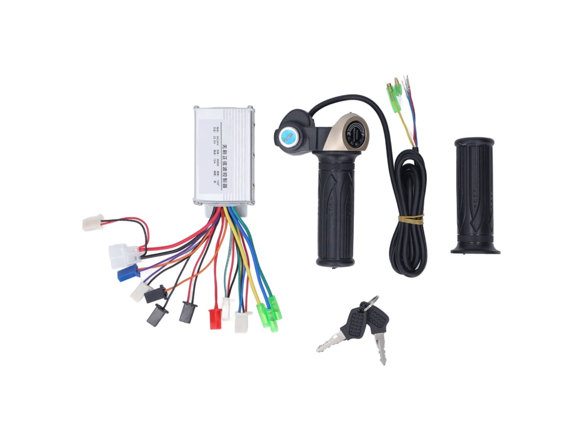 2026 controlador de Motor Brushless 24v 350w Con Mango de Aceleración Giratoria Y Llave de Bloqueo para Bicicleta Eléctrica