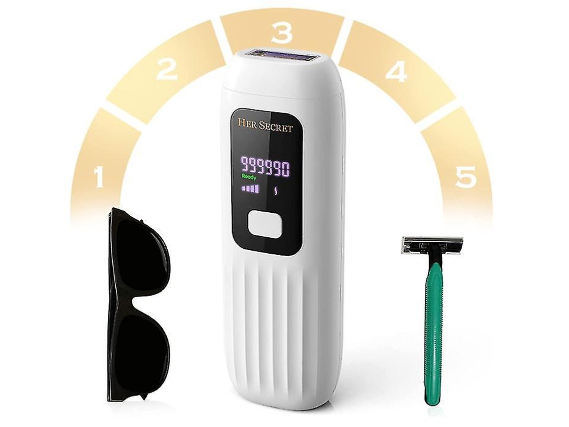 Dispositivo De Depilação Ipl, Depilação A Laser Permanente Em Casa Portátil Com 999.990 Flashes, Branco Yizhood