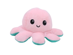 Ats muñeco de Peluche Pulpo Reversible de Doble Cara Animal Lindo Juguete de Peluche para Bebés Regalo (rosa Claroverde)