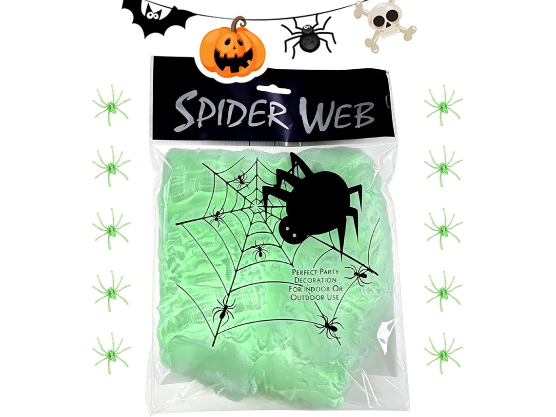 Teia De Aranha Artificial Elástica, Macia, Reutilizável E Brilhante.