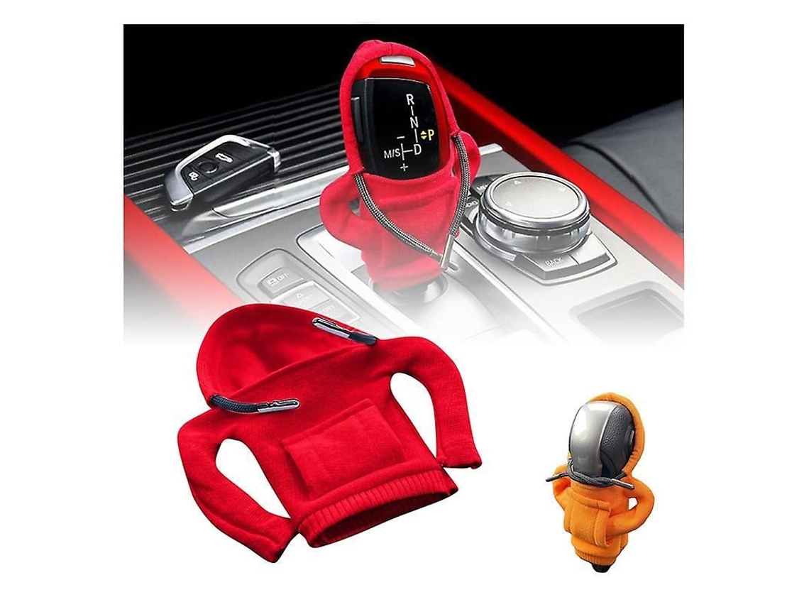 Cubre Mango De Cambio De Coche Sudadera Mini Accesorio Interior Automotriz De Algodón Y Poliéster Rojo
