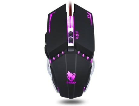 Rato Gaming T-WOLF V7 (3.200 dpi - Preto)