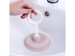 Mini Limpador de Pia para Banheiro e Cozinha, Pequeno Desentupidor de Ralos com Ventosa, Rosa BRILVIBERA