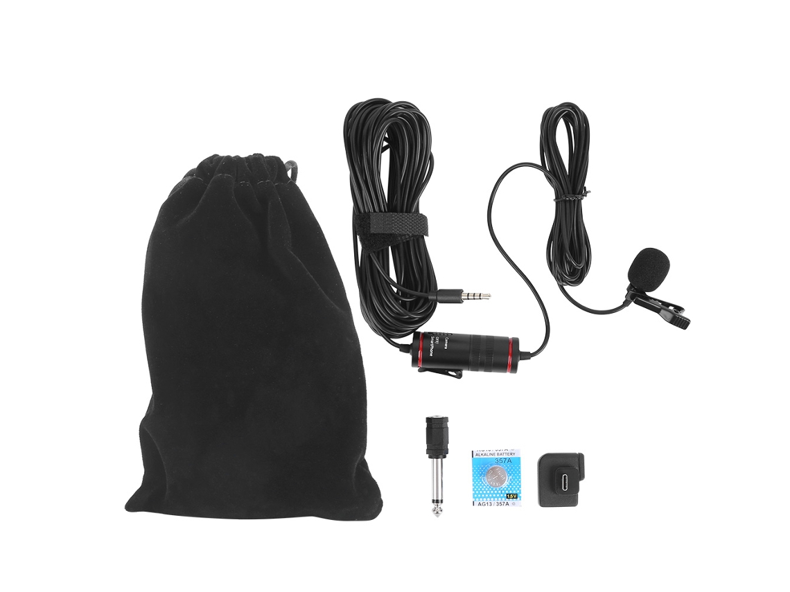 Adaptador De Carga E Microfone Lavalier Clip Para Câmera Osmo Action Conjunto De Microfones Móveis