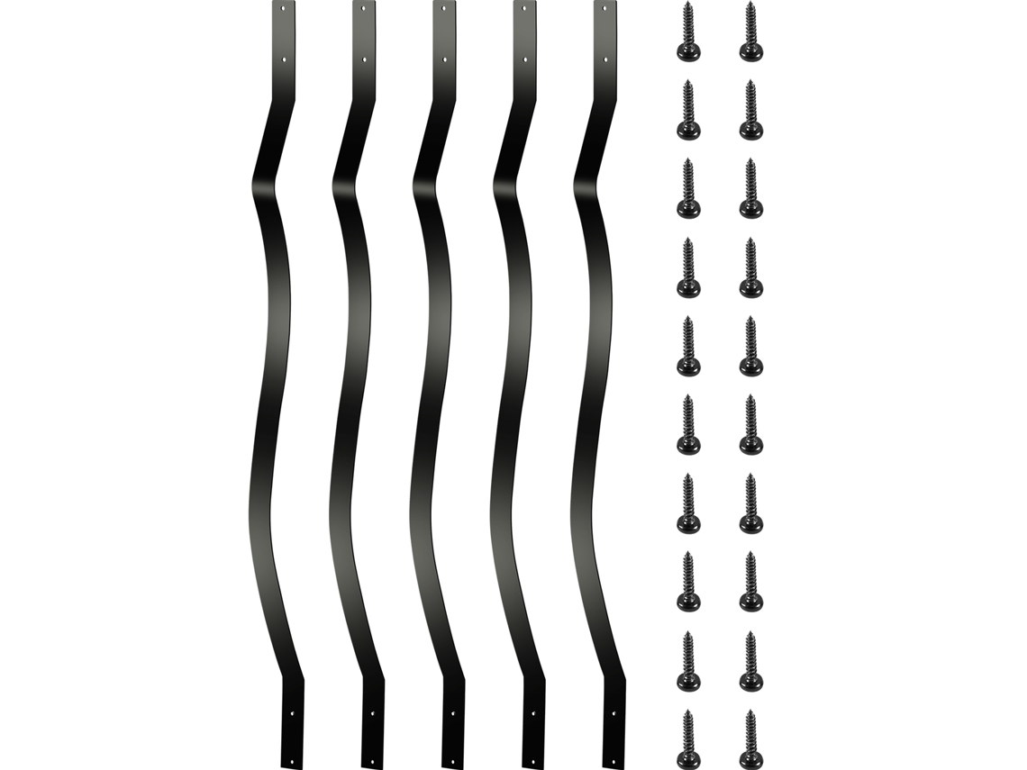 Balaústre De Ferro Succebuy 82 X 2,5 Cm Preto Balaústre Para Balaustrada 51 Peças