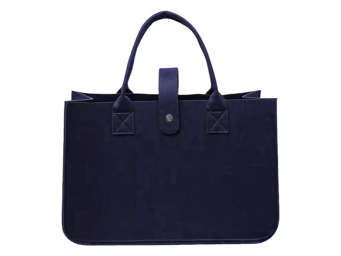 Sacola De Compras Dobrável De Feltro Para Brinquedos, Compras, Passeios, Armazenamento, Trabalho, Viagens, Piqueniques E Uso Diário, Azul Marinho.