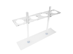 Soporte de Funil de Plexiglás com 4 Orifícios Acessório de Laboratório Altura Ajustável Portafunis