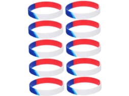 Conjunto de pulseiras Stobok para o Dia da Independência, 10 peças, pulseiras coloridas unissex para festa.