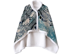 Manta de Lã Sherpa Fansu Xale Grossa e Macia Inverno com Botões Quente Microfibra para Adultos Crianças 150x12