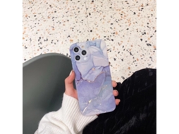 Capa protetora LAXISCREED Iphone com estampa dourada glitter mármore azul