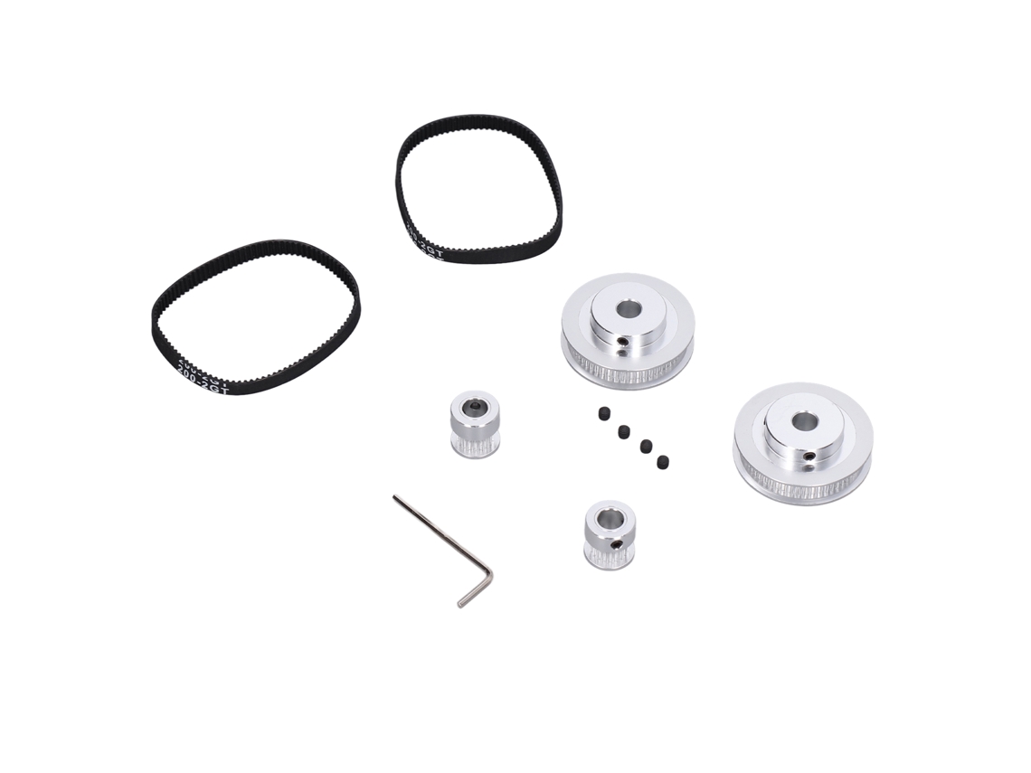 Rueda Sincrônica Para Impressora 3d Voron 2.4 20+60 Dentes 8mm De Diâmetro Com Correia 200mm L 6mm W