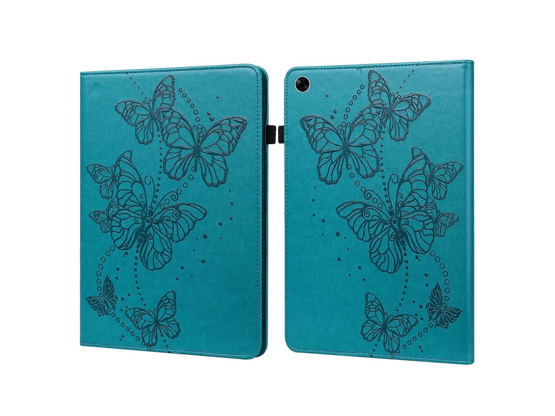 Capa De Couro Com Estampa De Borboleta Em Relevo Para Tablet Realme Pad De 10,4 Polegadas