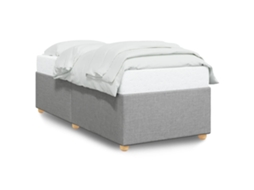 Estrutura de Cama Sem Colchão Tecido Cinzento claro MAISON EXCLUSIVE (80x200 cm)