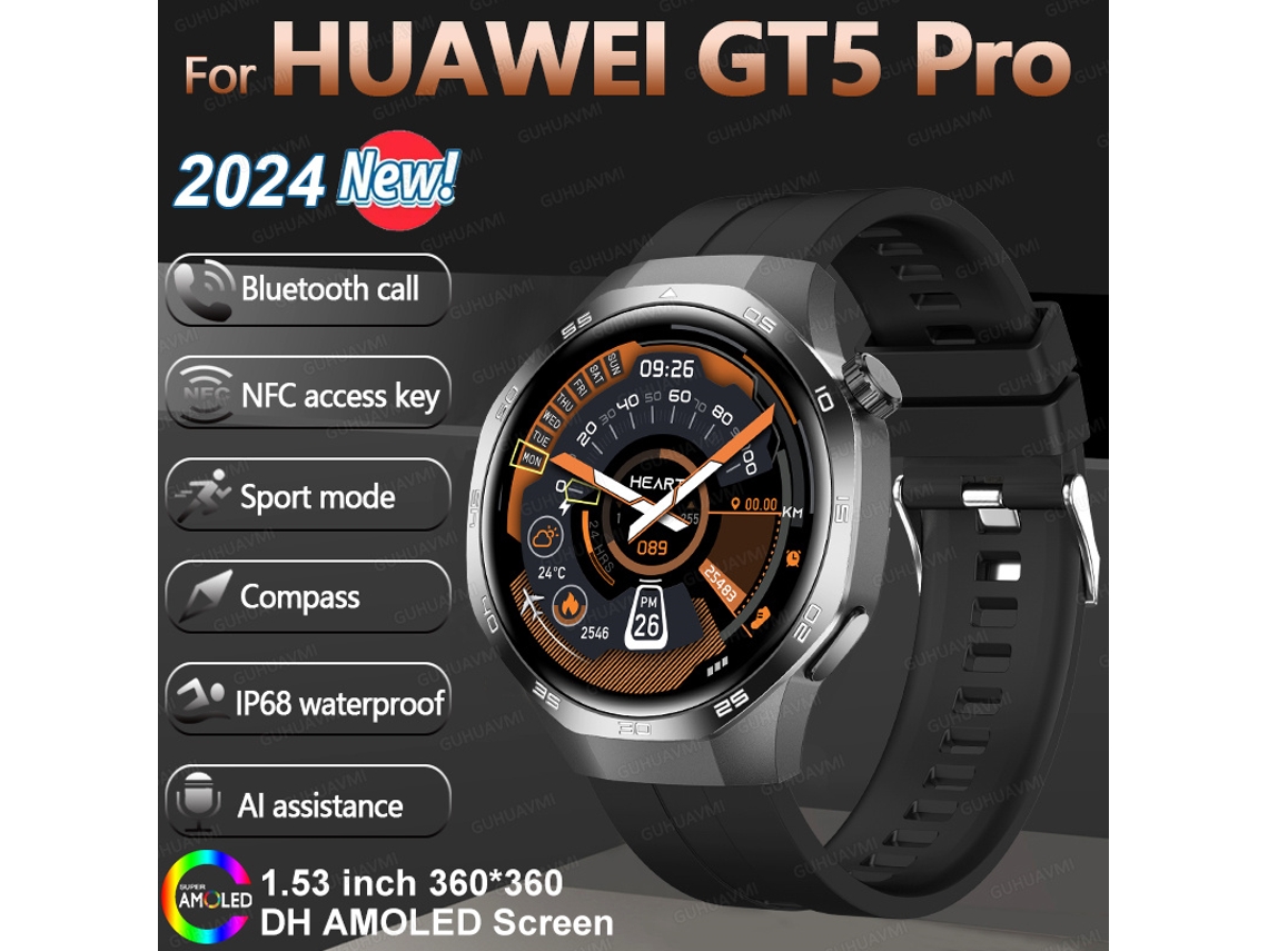Novo Relógio Inteligente Outdoor Compass Gt5 Pro 1,53 Polegadas , Tela Amo Mdug (3,89 Cm)