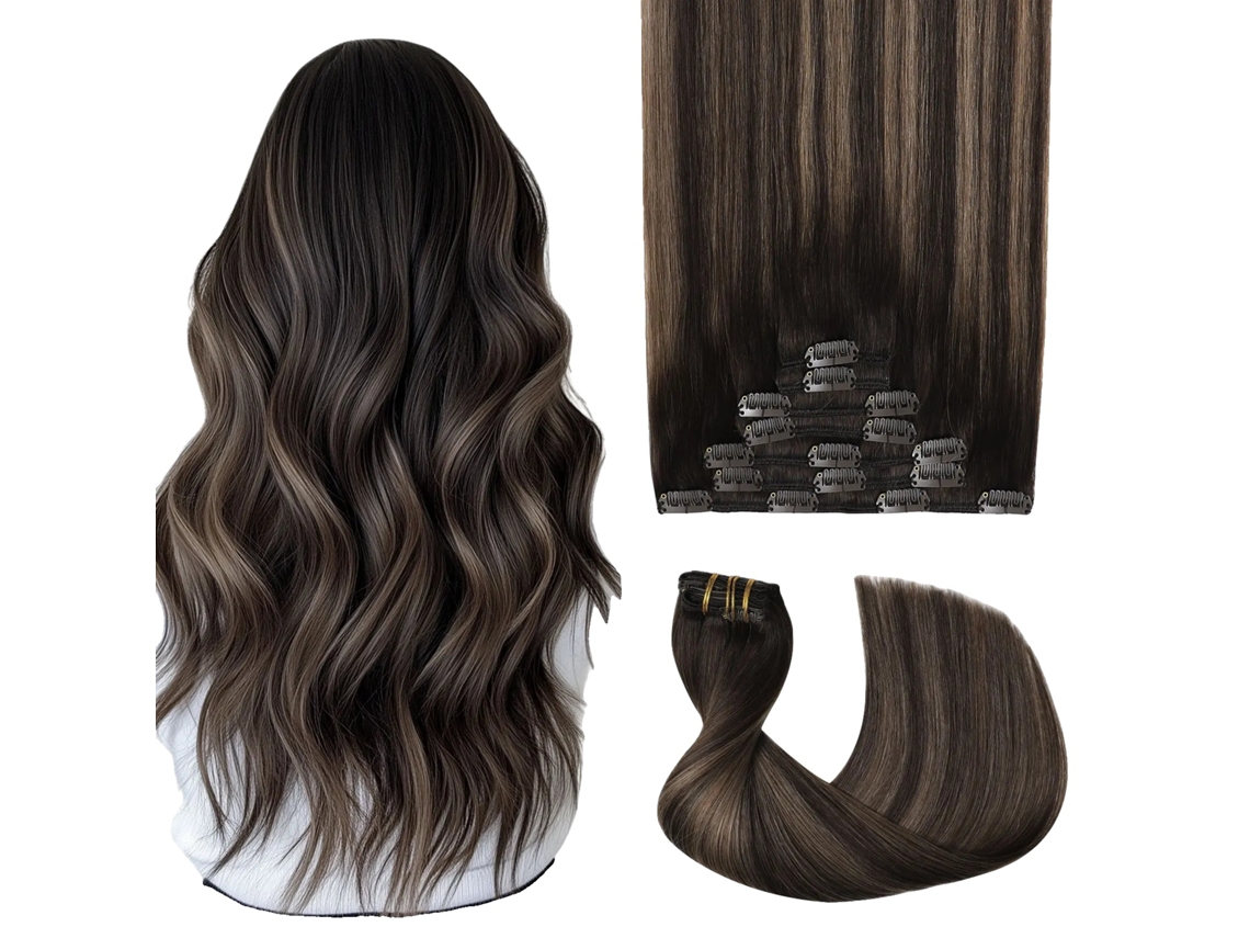 Extensões De Cabelo, Cabelo Humano Remy Premium, Design Clip-in, 2 6 2, 22polegadas