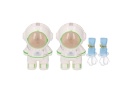 2 Dispensadores de Água Portáteis Astronauta 250ml Bege