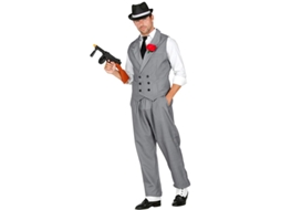 Fato de Gangster Cinzento com Gravata para Homem