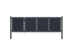 Vidaxl Portão De Jardim Em Aço 350 X 100 Cm Antracite