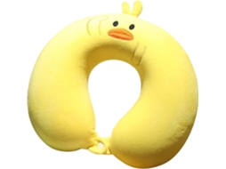Travesseiro de Espuma Viscoelástica para Pescoço, Infantil e Adulto, Formato U com Desenho Animado AQUAFORGE