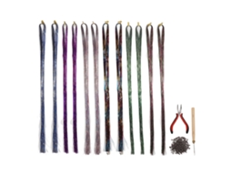 2026 kit de Tinsel para Cabelo com Ferramentas 12pcs Extensões de Tinsel Coloridas Brilhantes Decoração para Festa