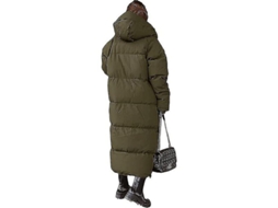 ABRIGO longo Fasst acolchoado para mulher, com capuz, com manga longa, resistente ao vento