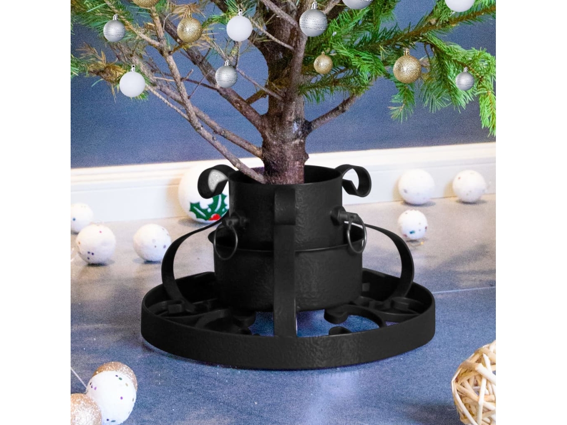 Vidaxl Suporte Para Árvore De Natal 29x29x15,5 Cm Preto