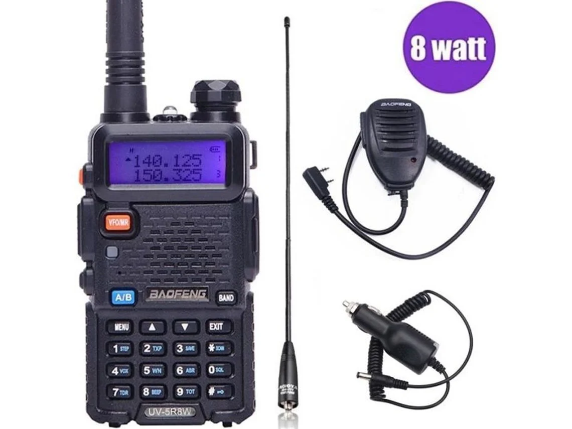 Baofeng Uv-5R 8W de Alta Potência Poderoso Walkie Talkie Rádio Bidirecional 8 Watts Cb Rádio Portátil 10 Km de Longo Alcance Baofen