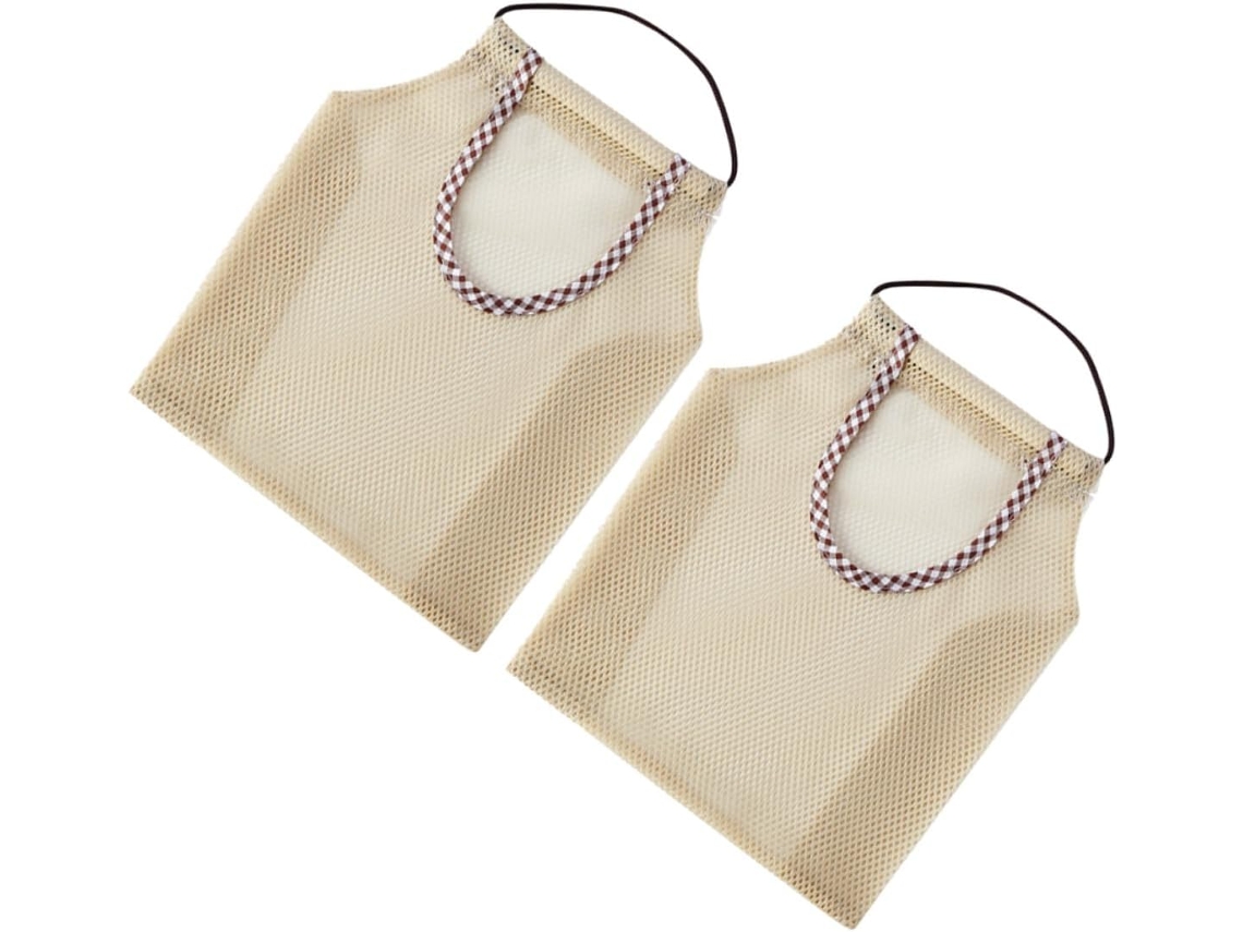 Conjunto de 2 Sacos Malha para Frutas e Verduras, Ideais Cozinha Compras, Armazenar Cebolas, Alho CHABERLU