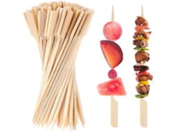 Espetos De Bambu De 6 Polegadas, 100 Unidades, Espetos De Madeira Para Kebab, Para Coquetéis, Frutas, Grelhados, Bebidas, Churrasco E Fondue