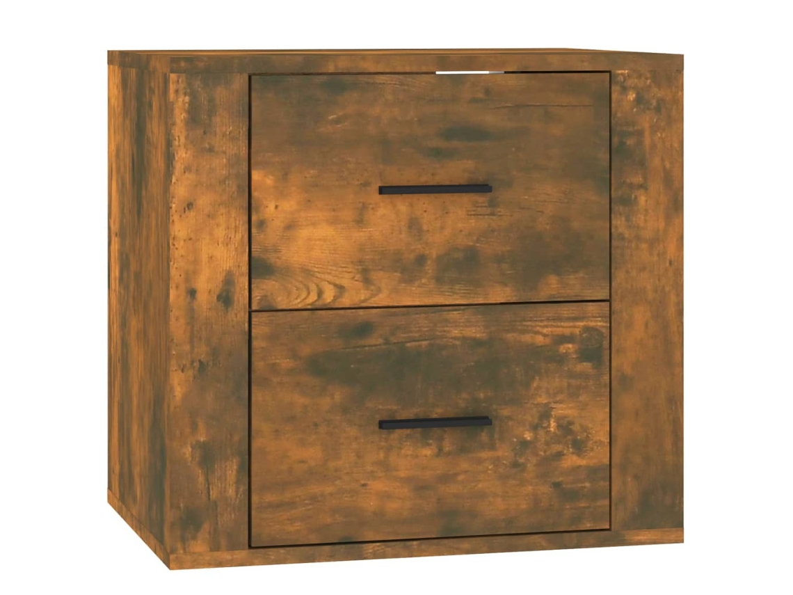 Wall-mounted Bedside Cabinet, Wall-mounted Bedside Cabinets Vidaxl Marrom Madeira Processada (n/a)
