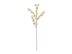 Ramos de Cerejeira Artificial em Branco com Flor de Seda, Fio de Ferro 100cm LAXISCREED