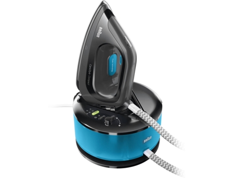 Ferro com Caldeira BRAUN CareStyle Compact IS2055BK (Pressão: 5 bar - Jato vapor 400 g/min) — Base Eloxal Plus Freeglide 3D (bidirecional), iCareTec (temperatura segura para todos os tecidos), Vapor 125gr/min, Jacto de vapor 400gr/min, 5 bars,1,3L de capacidade de depósito de água