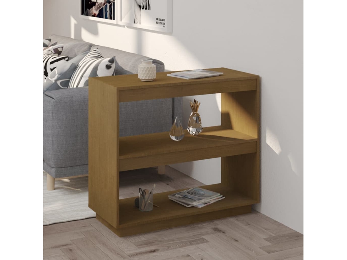 Vidaxl Estante 80x35x71 Cm Pinho Maciço Castanho Mel