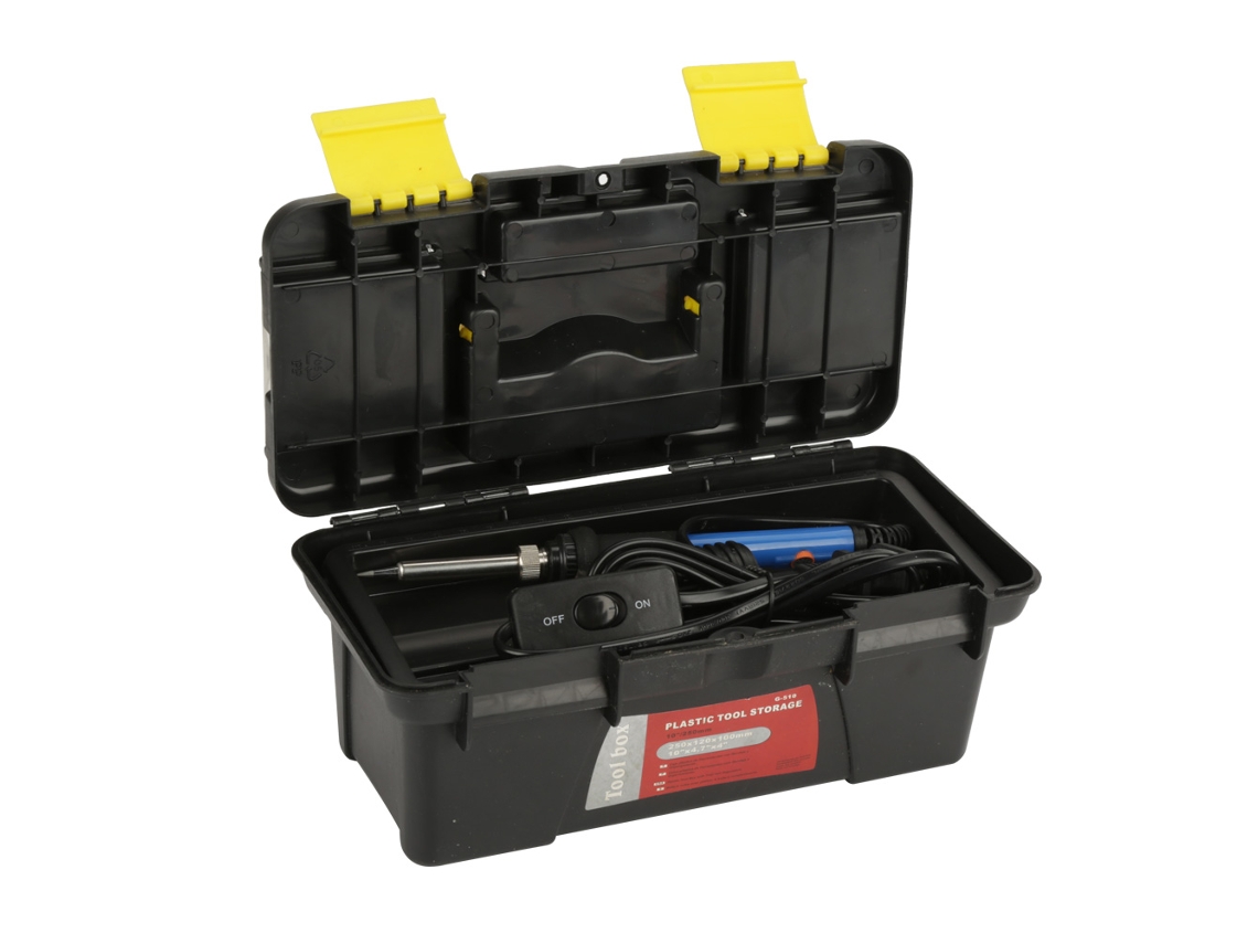 Kit De Ferramentas De Solda Com Soldador Elétrico De 60w Com Temperatura Ajustável