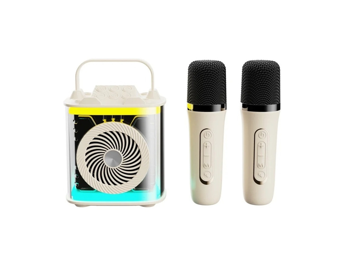 Mini Máquina De Karaokê Para Crianças E Adultos, Alto Falante Bluetooth Portátil Com 2 Microfones Sem Fio, Conjunto De Alto Falante Com Micr Yizhood