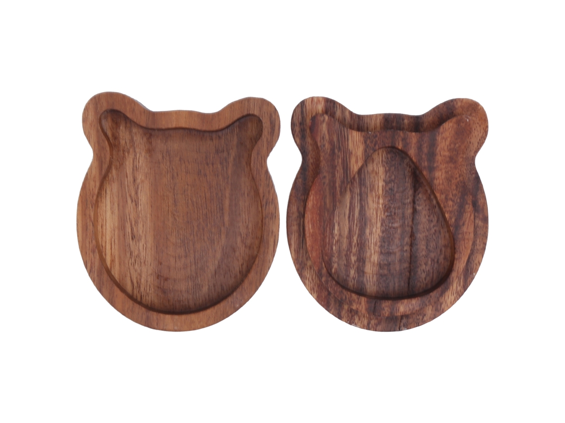 Caixa para Palhetas em Madeira de Sapele com Desenho de Urso, Acessórios para Instrumentos, Estojo de Armazenamento e Proteção AQUAFORGE