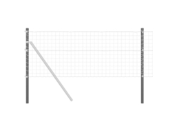 Conjunto 12 Poste De Cerca Vidaxl Cinzento Aço (110 Cm)