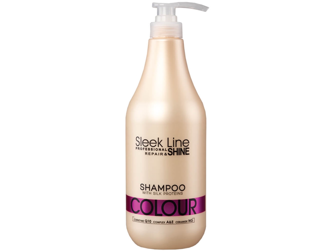 Shampoo Sleek Line Silk Infused para cabelos coloridos, 1000ml Stapiz