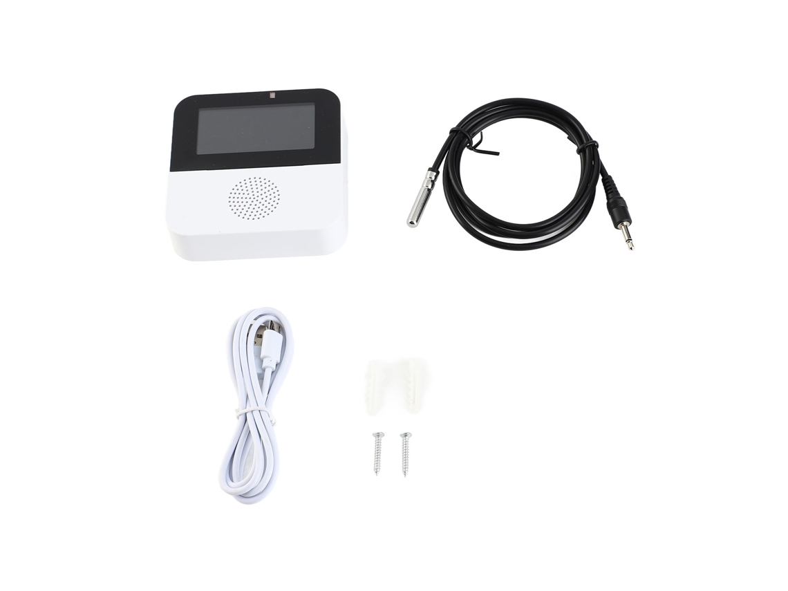 Medidor de temperatura e umidade WiFi YURU, app, tela LCD de 2.9 polegadas, alarme, para casa | S/MARCA