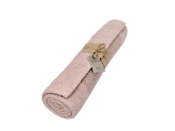 Tappeto Bagno Fazzini Di Puro Cotone Reversibile 50x80 Rosa Boho